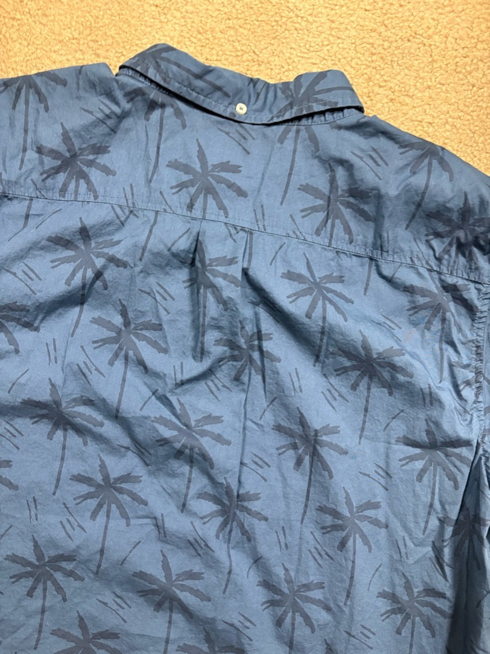 chubbies Navy Short-Sleeve Palm Print Button-Up Shirt - Picture 3 of 6